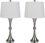 Lavish Home Set of 2 Table Lamps - Lamps with USB Charging Ports, Touch Control